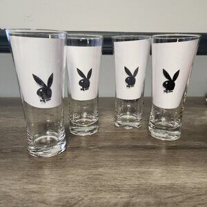 Vintage PLAYBOY Bunny Chimney Pilsner Beer Cocktail Drinking Glass Barware Hugh
